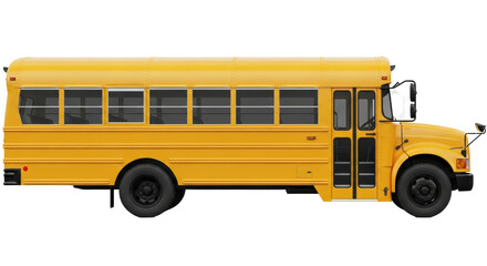 Isolated Yellow School Bus