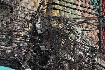 random electrical cables