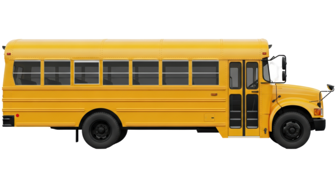 Isolated Yellow School Bus