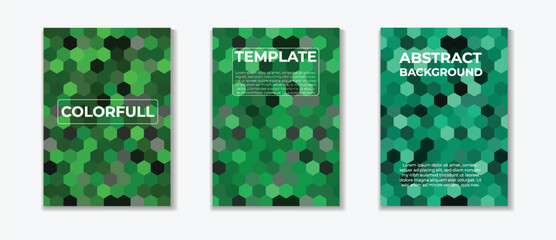 Colorful Style Backgrounds Set in Colorfull Modern Template and Design