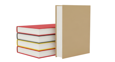 Isolated Books Stack