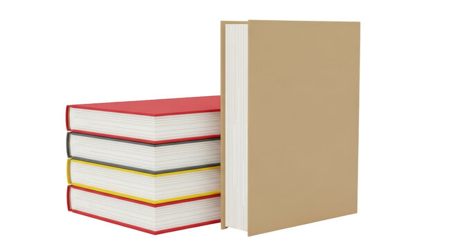 Isolated Books Stack