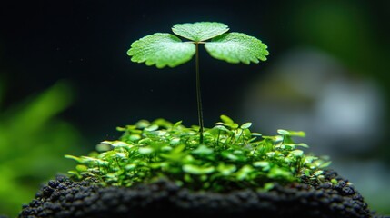 Close-up of a small, vibrant plant