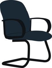 Vector Illustration black leather armchair