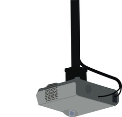 Vector Illustration Hanging Projector