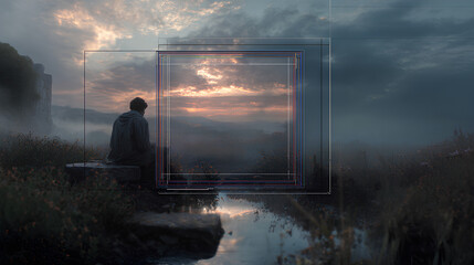 Taped photo compositing frame