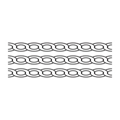 Strong metal chain on black and white background showing security and connection