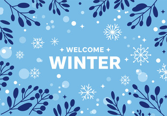 Obraz premium Celebrating welcome winter, design vector illustration