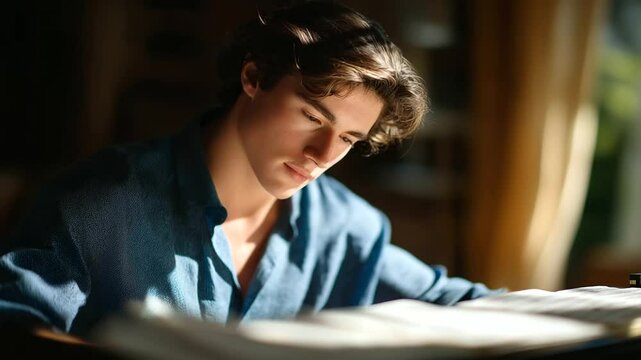 Musician Composing a Score with Piano and Sheet Music