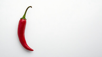 Vibrant red chili pepper for spicy cuisine illustrations and culinary themed designs with copy space