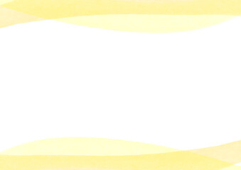 シンプルな黄色の水彩フレーム背景