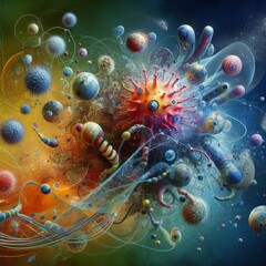 Artistic explorations viruses or nanotechnology