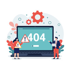 Illustration error page 404 this page cannot be found