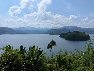 Landscape of the Selangor River Dam in Kuala Kubu Bharu, Malaysia