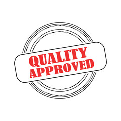 Certified Quality Product Seal, Red Approved Guarantee Stamp for Business Documents PNG