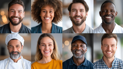 Obraz premium Diverse Professionals Smiling in Collaborative Work Environment