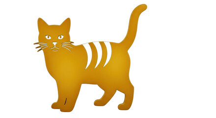 Isolated Orange Cat