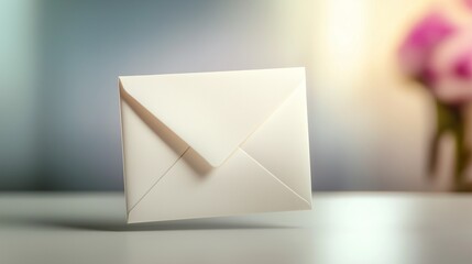 A minimalist envelope icon with a bold email symbol on its surface