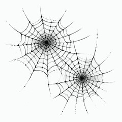 Fototapeta premium Silken Geometry Spider web isolated watercolor vector illustration svg