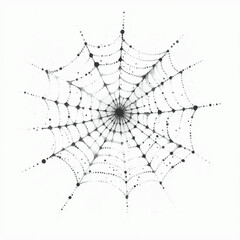 Dew-Kissed Web Spider web isolated watercolor vector illustration svg