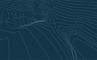 Wireframe surrounding contour. Topographic element pattern for background. Landscape topography contour line and layer. Vector illustration.