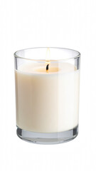isolate on transparent background PNG Simple yet elegant candle casting a soft glow in a dimly lit environment creating an atmosphere of calm and serenity for relaxation