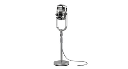 Isolated Vintage Microphone