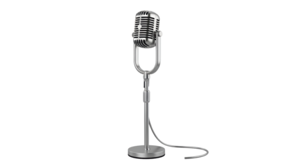 Isolated Vintage Microphone