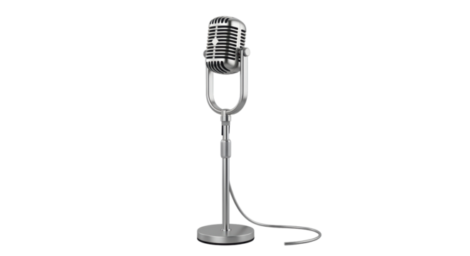 Isolated Vintage Microphone