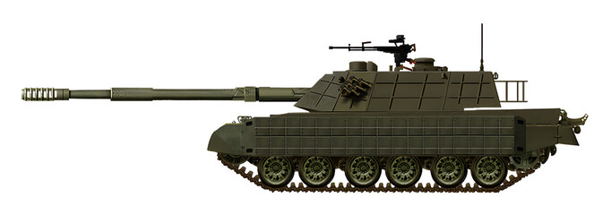 Type-33A1 (MBT concept based on a new chassis, with a new turret and 122mm gun, with dynamic protection installed) © Tikros