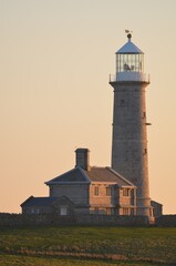 Old Light, Lundy at sunset