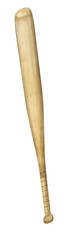 Watercolor illustration of a baseball bat on transparent background.