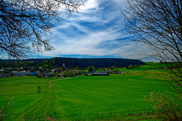 Obraz premium a beautiful day in the ancient town of Dollnstein