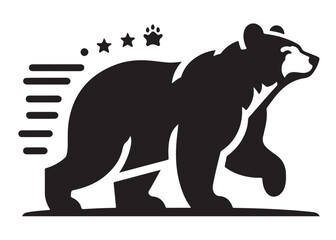 vector silhouettes of a bear, grizzly bear silhouettes, bear silhouette logo vector animals, bear black silhouette animals vector, bear wild animal silhouettes on the white background