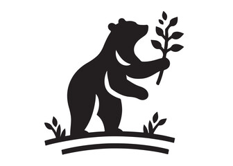 vector silhouettes of a bear, grizzly bear silhouettes, bear silhouette logo vector animals, bear black silhouette animals vector, bear wild animal silhouettes on the white background