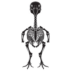 Lost to time – Dodo skeleton silhouette designed in clean Dodo skeleton vector – Dodo skeleton illustration   © Vectorhub