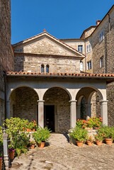 Altes Haus im Castello Bagnone in der Toskana in Italien 