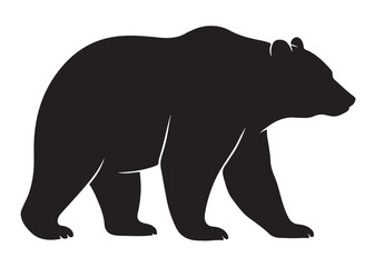 vector silhouettes of a bear, grizzly bear silhouettes, bear silhouette logo vector animals, bear black silhouette animals vector, bear wild animal silhouettes on the white background