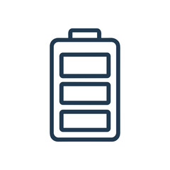 Battery Icon Displaying Considerable Power. Icon symbol illustration