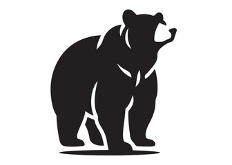 vector silhouettes of a bear, grizzly bear silhouettes, bear silhouette logo vector animals, bear black silhouette animals vector, bear wild animal silhouettes on the white background