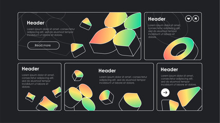 Minimalist Futuristic Design with Colorful Shapes