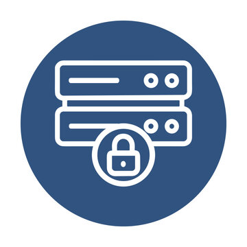 Secure Server Icon Data Protection. Icon symbol illustration
