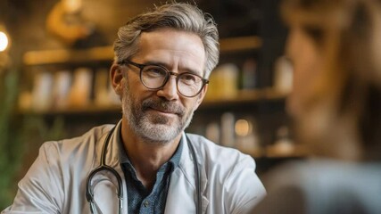 Doctor Engaging in Conversation with Patient in Medical Office Setting