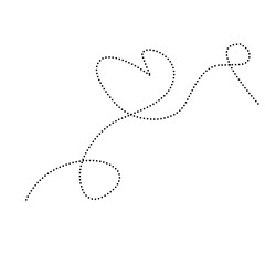 hand Drawn trail of flying bees 