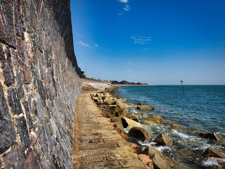 Exmouth seafront in Devon, UK