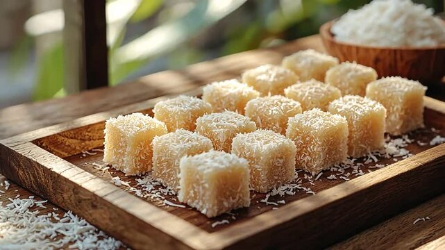 gula melaka coconut candy malaysian dessert video