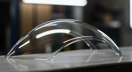 Precision-Molded Transparent Acrylic Arch: Industrial Design Showcase