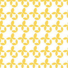 Bright Yellow Pattern Geometric Flower Shape