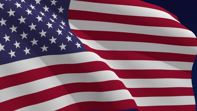 american flag waving in the wind