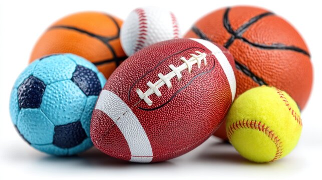 Collection of diverse sports equipment for versatile training scenarios